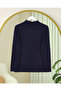 High Collar Long Sleeve Undershirt Blouse -Laci - 3