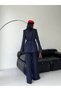 Women's Rose Accessory Detailed Double Breasted Collar Jacket and Trousers Suit - 8