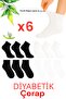 Bamboo Women'S/Men's Sugar Socks Seamless Diabetic Half Socks Non-Squeezing Socks Set of 6 Original Bamboo