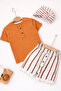 Striped Hat, Shorts and T-Shirt Baby Boy Set