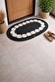Handmade Snail Model Bathroom Mat in Front of the Sink