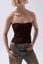 Ribbed Strapless Knitwear Blouse Crop - 2