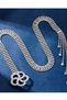 Circle Ring Model Vip Women's Silver Plated Belt Body Accessory - Wedding Engagement Evening Dress Top - 5