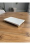Footed Marble Presentation Tray and Oil Dish Base – 25X15 cm Rectangular Marble Tray - 3