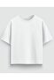 White Oversized Men's T-Shirt with Back Print - 2