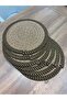 Herakles 6 Pieces Wicker Plate Mat / American Service Lux Presentation Plate Mat with Stripes - 3