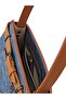 Tan Belted Jean-Look Women's Shoulder Bag with Pocket Detail - 8