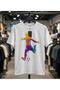 Unisex Oversize Mold Football Design Printed Tshirt