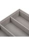 Glasses Organizer Suede Fabric Gray 6 Compartment Drawer Display Stand 38X18.5 cm - 4