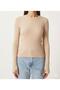 Women's Circular Neck Modal Cotton Finger-Through Body Blouse