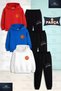 Children's Unisex Basketball Orange Ball Logo 3-Piece Hooded Tracksuit Set
