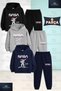 Children's Unisex Astronaut Top Nasa Written 3-Piece Hooded Tracksuit Set