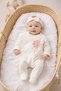 Baby Girl Lace Floral Romper Hair Band 2-Piece Set Cotton Holiday Set Newborn - 4