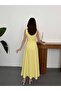 Women's Bow Detailed Zero Sleeve Long Dress - 4
