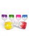 Colorful Crystal Stemmed Glass Set of 6 Glass Cut Patterned Presentation Glasses - 4