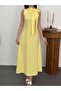 Women's Bow Detailed Zero Sleeve Long Dress - 2