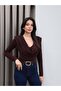 Zr Model Front Draped Collar Blouse - 2