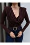 Zr Model Front Draped Collar Blouse - 4