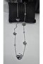 Multi Clover Design Zircon Stone Silver Color Steel Non-Tarnish Necklace - 4