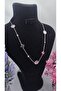 Multi Clover Design Zircon Stone Silver Color Steel Non-Tarnish Necklace - 3