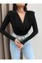 Zr Model Front Draped Collar Blouse - 4