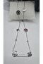 Multi Clover Design Zircon Stone Silver Color Steel Non-Tarnish Necklace - 5