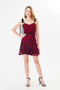 Corset Detailed Strappy Mini Evening Dress - 4