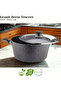 12 Piece Granite Set Glass Lid - Black - 2