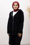 Zippered Hooded Denim Suit Tsd250250 Black - 2