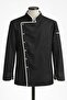 Turkish Flag Embroidered Black Chef Jacket |   Name Embroidered Chef Jacket |   Professional Kitchen Uniform - 4