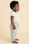 100% Cotton Elastic Cuffed Patterned Baby Boy Sweatpants - Soft Combed Cotton Baby Pajama Bottoms - 3
