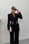 Women's Blazer with Gold Belt - 5