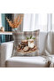 Winter Themed Decorative Throw Pillow Cover, Plaid Patterned and Cookie Figured Velvet 43X43 cm - 8