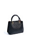 Black - Women's Handbag with Black Logo Sp1272 - 4