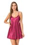 Women'S, Short, Round Neck, Satin Nightgown