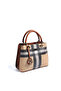 Beige - Tan Plaid Women's Handbag Sp1272 - 2
