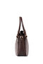 Coffee Yellow - Brown Plaid Line Square Women's Handbag Sp1254 - 5
