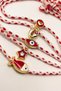 Gift Set of 5 Gelatin Lucky Fish Evil Eye Love Figurine Luxury Marteniçka Bracelet Set with Cards