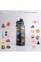 950ml Stainless Steel Water Bottle, Insulated Thermos Flask, Leakproof, Gym, Travel (Black) - 6