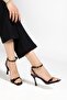 Women's Bitter Brown Patent Leather Blunt Toe Heeled Shoes