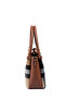 Beige - Tan Plaid Women's Handbag Sp1254 - 3