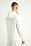 Plenty Jr Pro Full Length Zippered Lightweight Wool Men's Hooded Sweatshirt White - 2