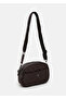 Women's Brown Satin Embroidered Lined 4-Compartment Adjustable Strap Crossbody Hand and Shoulder Bag - 3