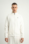 Plenty Jr Pro Full-Length Zippered Lightweight Wool Men's Stand Collar Jacket White