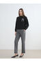 Nevavm Women's Patterned Pleated Trousers with Elastic Waist