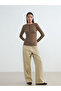 Esvab • Modern & Distinctive Zero Roba Collar Striped Women's Bodysuit - 4