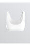 White Underwire Free Padding Flat Sports Bra - 2