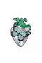 Butterfly heart brooch