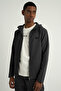 Foursquare Men's Hooded Full Zip Sweatshirt Smoked