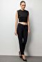 Stone Embellished Pockets Skinny Leg Trousers - 2